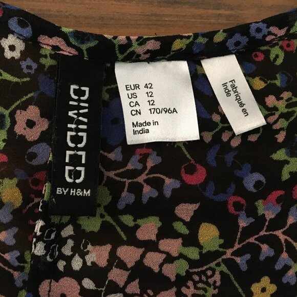 [Divided by H&M] Sheer Floral Scoop Neck Sundress | 12 | Good - Picture 10 of 11